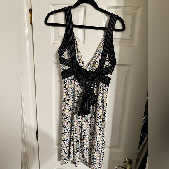 BCBG multicolored party dress. Size Large - Picture 2 of 5